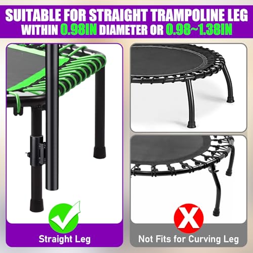 Adjustable Trampoline Handlebar for Fitness Rebounders - Quick-Release