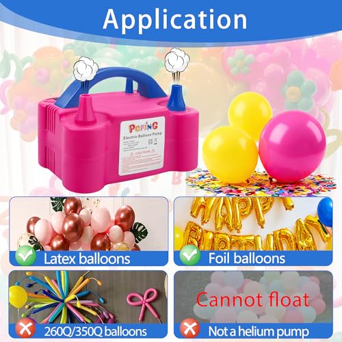 Electric Balloon Pump with Dual Nozzle & Tying Tool - Portable Inflator for Parties