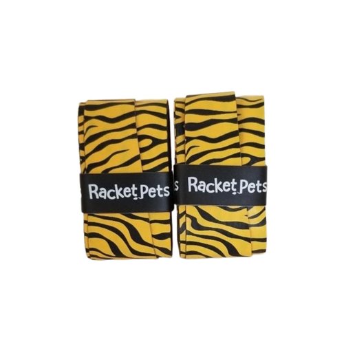 Racket Pets Kids Tennis Racket Overgrip, Animal Print Non-Slip Tennis Grip Tape for Junior Rackets, Fun Patterned Replacement Grip for Children’s Racquets, 2 Pack