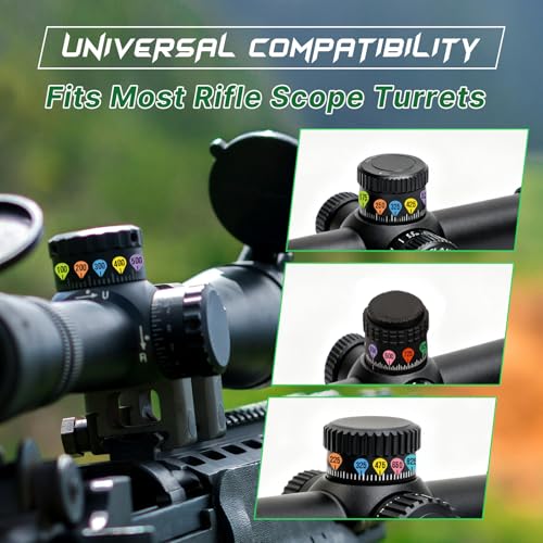 8 Sheets Rifle Scope Turret Stickers for Long Range Shooting