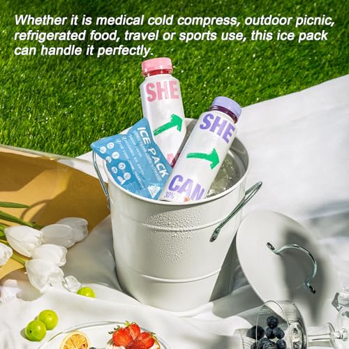 50 Water-Activated Ice Packs for Coolers - Reusable Gel Freezer Packs