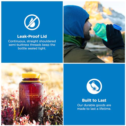 Wide Mouth Loop-Top Water Bottle - Blue