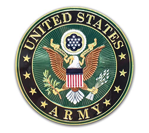 US Army Crest Premium Embossed Car Decal - 3.25" Army Seal