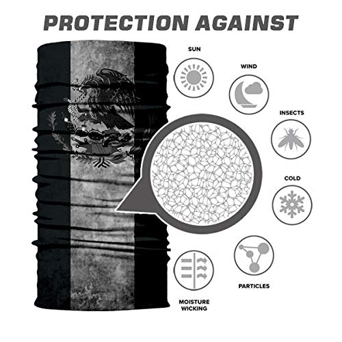 Blackout Mexico Flag Neck Gaiter - Multi-Use Face Scarf & Bandana