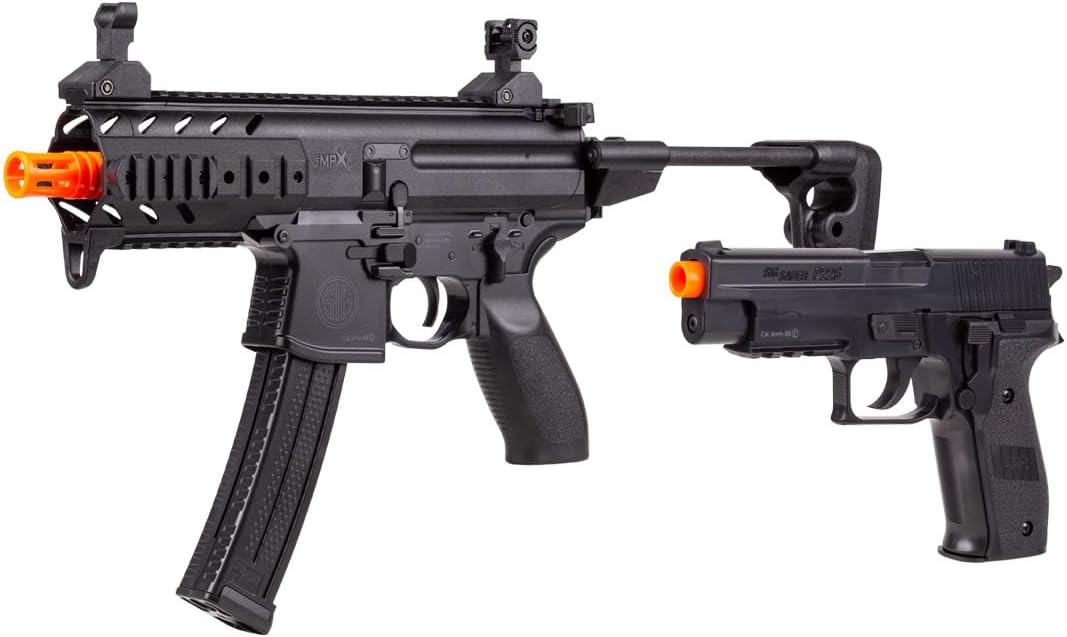 Sig Sauer MPX Airsoft Rifle Kit - Spring Operated with P226 Spring Pistol | Durable & Accurate