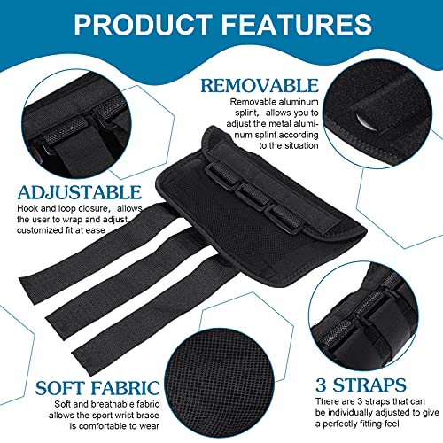 SATINIOR Carpal Tunnel Wrist Brace with Splint, Right & Left Hand, Black