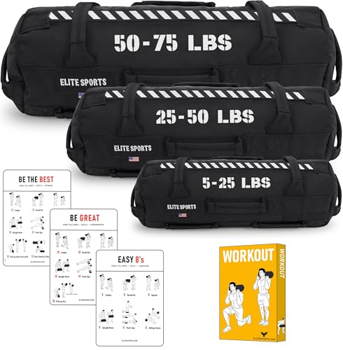 Workout Sandbag for Core Muscle Training - Black / 25 to 50 lbs
