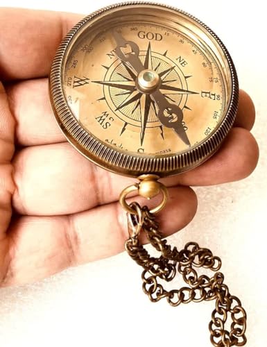 Engraved Brass Compass Gift for Grandson - I Love You