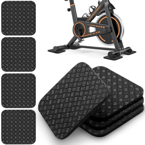 Anti-Vibration Bike Mat 4-Pack - Double-Sided Non-Slip Grip