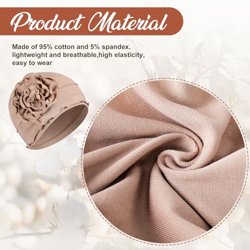 JenPen 6 Pack Cotton Chemo Headwear for Women Turban Beanie - Classic Color
