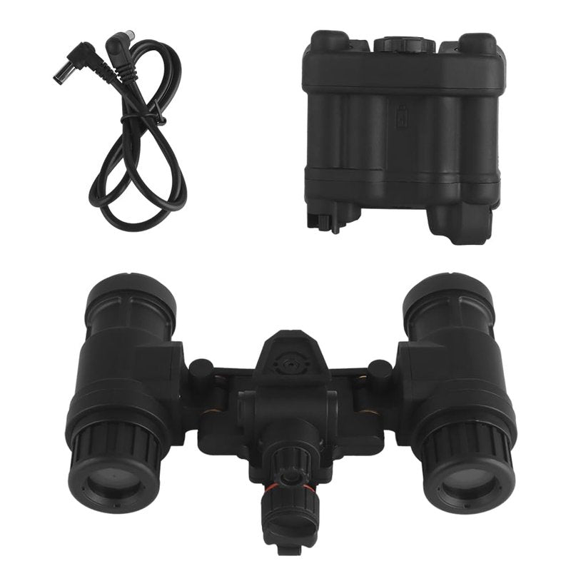 AN/PVS31 NVG Dummy Model,No Function Binocular Night Vision Goggle Model with Battery Case,for Tactical Hunting Cosplay