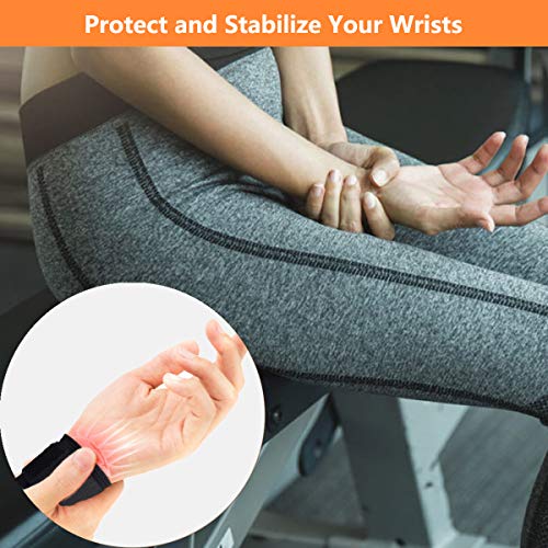 Wrist Brace - 2 Pack Adjustable Support for Carpal Tunnel - Starry Sky Black
