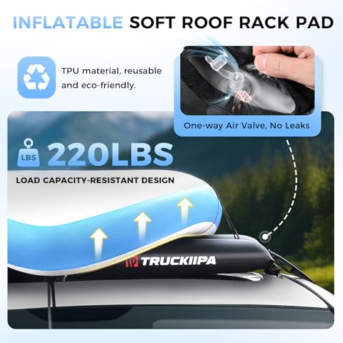 Inflatable Roof Rack Pads for Kayak & Surfboard - Black