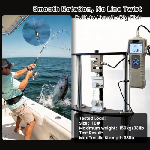 Ball Bearing Fishing Swivels - 30 Pack, 33 LB Strength
