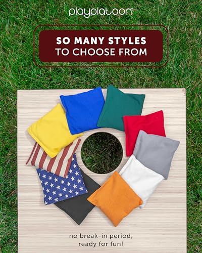 Regulation Cornhole Bags Set of 8 - Weather Resistant Duck Cloth