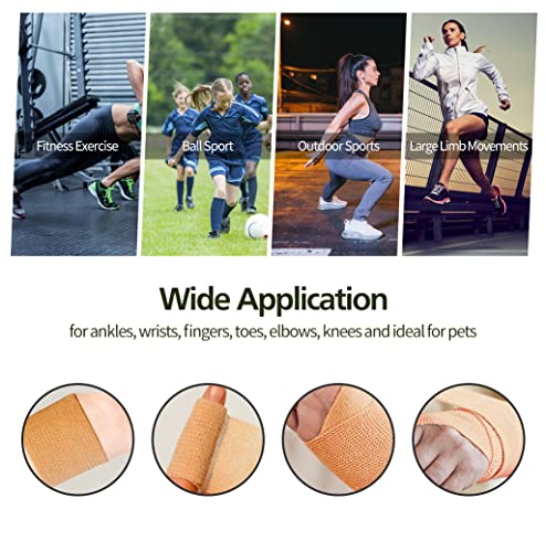 12 Pack Self Adhesive Bandage Wraps - 2 Inch, 5 Yards, Multicolor