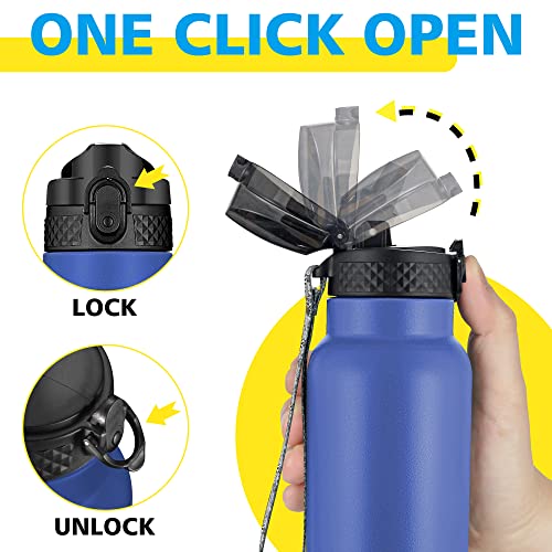 Straw Lid for Han's Bottle 12Oz, 17Oz, 24Oz & 32Oz Insulated Flask