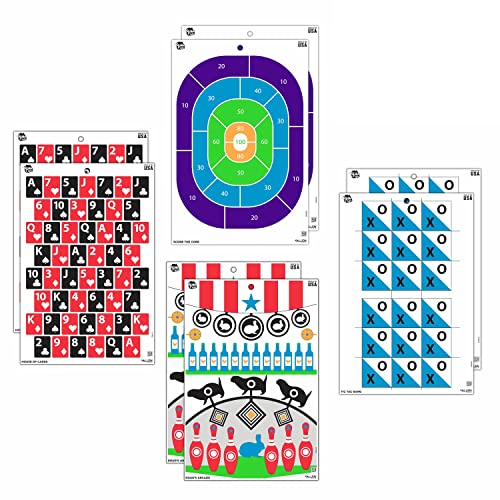 Fun Shooting Targets Pack - 8 Assorted Designs, 12x18 Inches