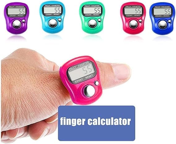 5-Digit LED Finger Tally Counter - Handheld Click Counter for Sports
