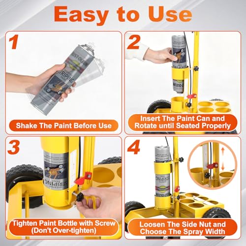 Line Striping Machine for Parking Lots - Adjustable 2-4 Inch Width