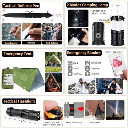 294-Piece Survival Kit with First Aid Gear & Emergency Tools