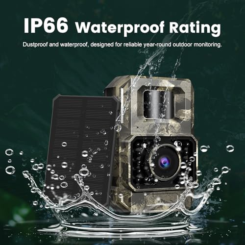 4K 64MP Solar WiFi Trail Camera with Night Vision - PH960W-1