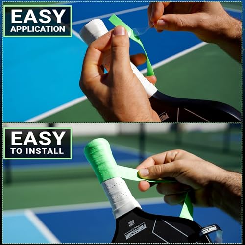 Pickleball Paddle Overgrip Tape - Max Tacky, 6-Pack Neon Glow