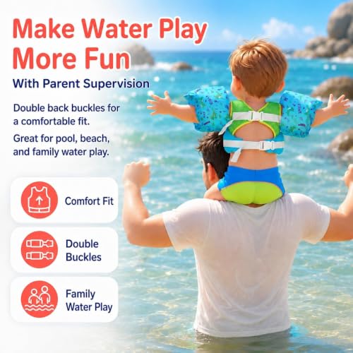 Dark Lightning Unicorn Red Toddler Swim Vest 33-55 lb USCG Approved Life Jacket
