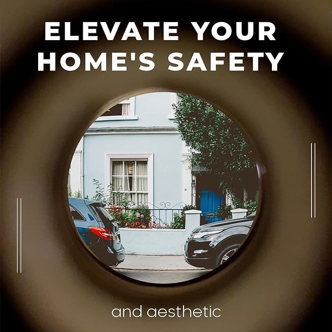 MomsUnited – Peep Holes for Door – Peephole with 200° Wide Viewing Angle – Peephole for Front Door – for Enhanced Door Security – Easy Installation – Includes Drill & Allen Wrench- Pack of 1