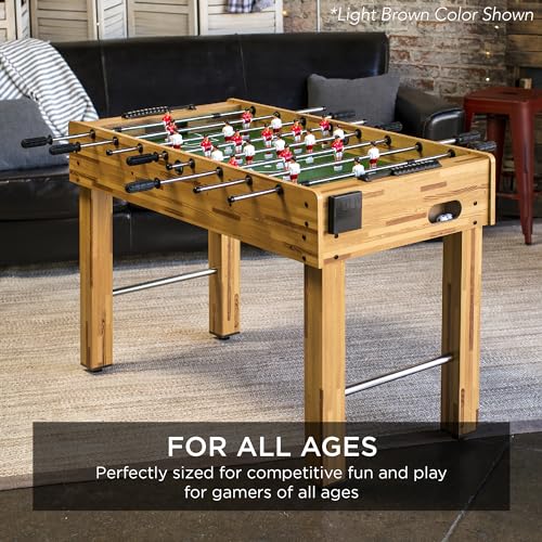 48-Inch Foosball Table - Walnut Finish, Ergonomic Handles & Cup Holders