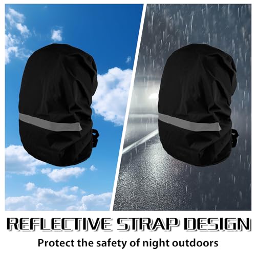 Ultralight Waterproof Backpack Rain Cover with Reflective Strips - 26-40L