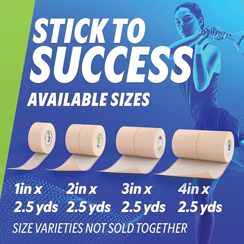 Cotton Elastic Compression Tape, 3 in x 2.5 yd, 4 Rolls for Sprains & Strains