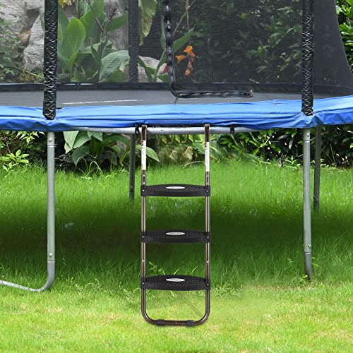 3-Step Trampoline Ladder with Skid-Proof Steps for Kids