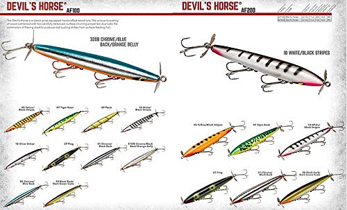 Smithwick Devil's Horse Topwater Fishing Lure 4.5-Inch 3/8-Ounce White/Black Stripes
