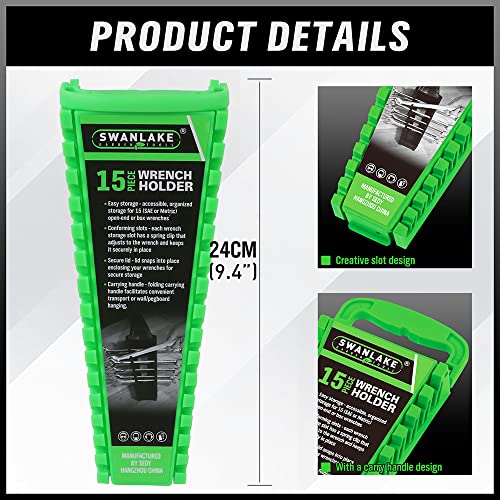 SWANLAKE Wrench Organizer Set, 30-Piece Wrenches Holder Set Includes Metric & SAE Wrench (30PCS WRENCH HOLDER)