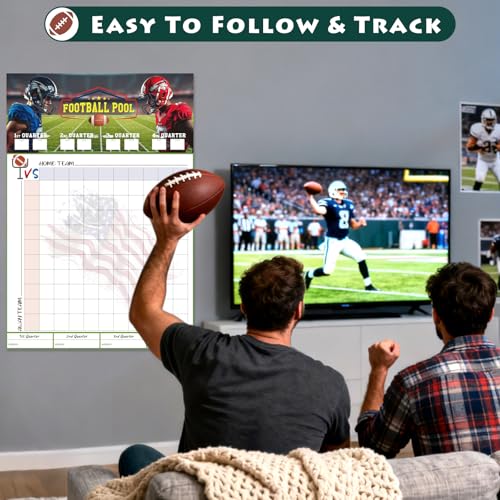 Football Squares Board - Extra-Large 19"x28" Game Poster