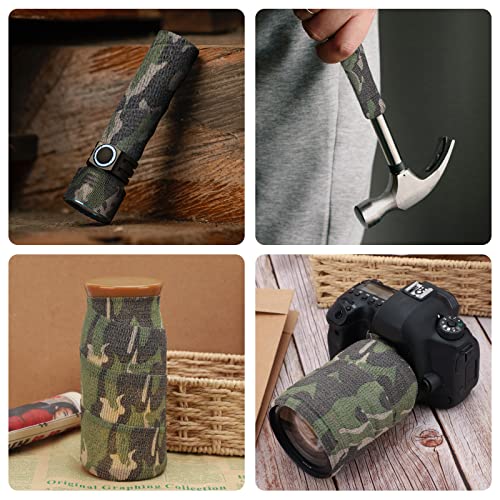 DROK 4/10 Roll Camo Tape Wrap, Camouflage Self-Adhesive Stick Bandage