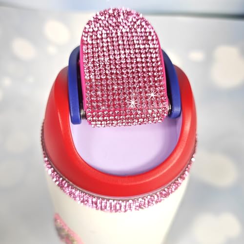 Rhinestone Letter Sticker Set for Water Bottles - Pink, Size S