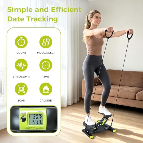 Lateral Exercise Machine with Resistance Bands - Green