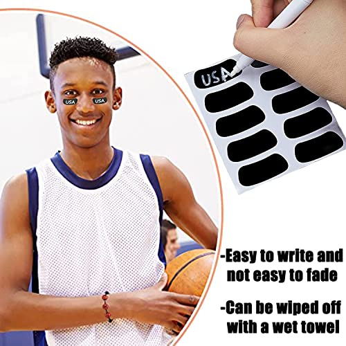 200 Pairs Sports Eye Black Stickers for Kids,Eye Strips Breathable