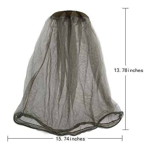Premium Mesh Mosquito Head Net - Pack of 4, 13.78x15.74in
