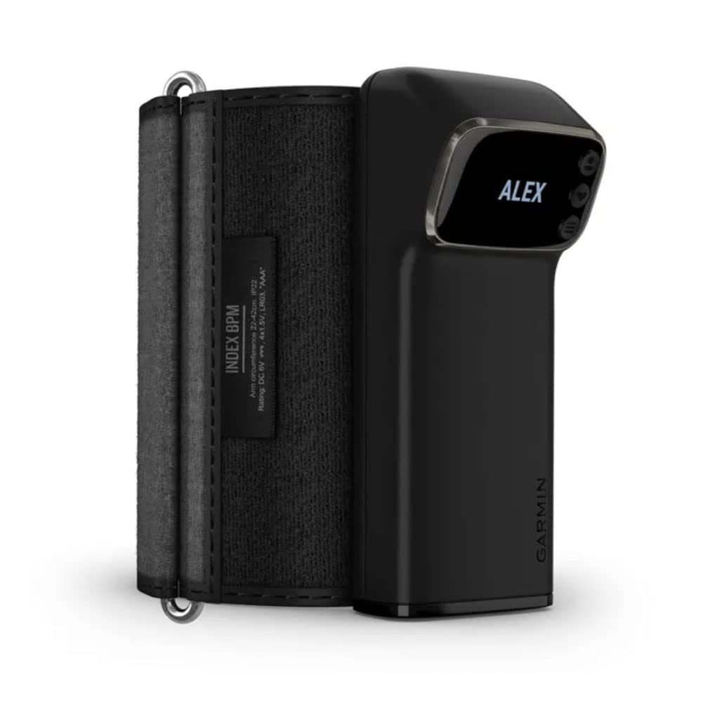 Garmin Index™ BPM, Smart Blood Pressure Monitor, FDA-Cleared Medical Device, Easy-to-Use with Built-in Display Adjustable