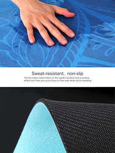 LERYG Oversized 140cm Pilates Yoga Mat with Suede Non-Slip Rubber Surface