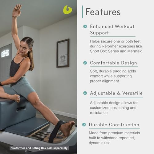 Adjustable Padded Footstrap for Pilates Reformer Workouts