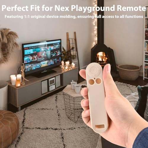 Silicone Protective Case for Nex Playground Remote - Anti-Slip Off-White
