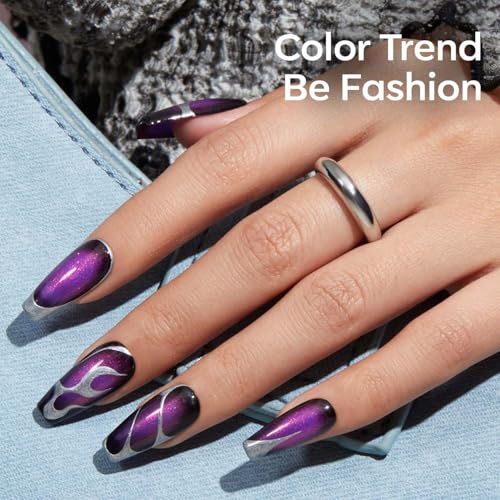 Chameleon Gel Nail Polish - 15ml Purple Shimmer Color Changing Polish