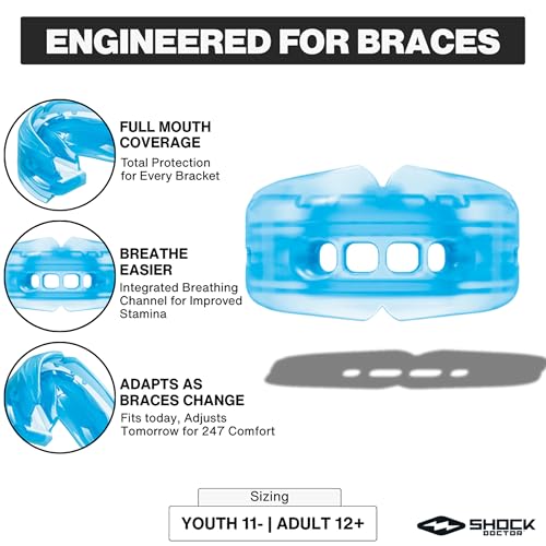 Mouth Guard for Braces - Full Protection for Sports, Youth & Adult