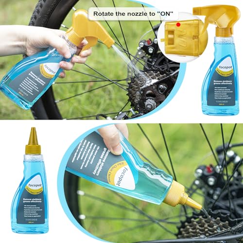Bike Chain Cleaning Kit - 8 Piece Degreaser, Scrubber & Lube