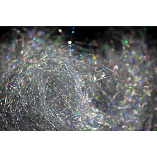 Holographic Silver Ice Dub - 4 Inch Fly Tying Dubbing Material