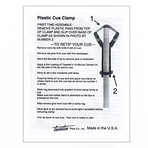 Billiard Cue Tip Clamp - Durable Plastic Tool for Cue Tips